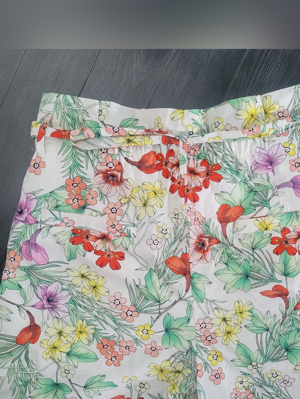 🎈ZARA Woman Wide-leg Floral High Waist Pants XL Spring Boho-chic - Picture 11 of 13